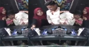 Hijabi College Girl Boobs Sucking By Lover In Restaurant