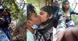 Outdoor Multiple Fun Smooching And boobs Sucking